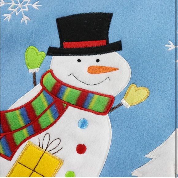 36'' Snowman☃️Christmas Tree🎄Skirt w Adorable🥰Snowman☃️& Snowflake❄️Tree Mat - Picture 7 of 8